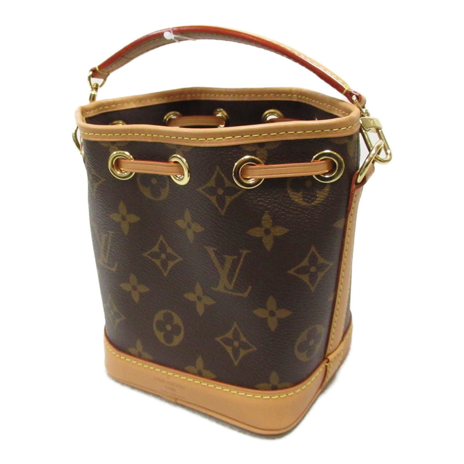 Louis Vuitton Louis Vuitton Nano Noe Shoulder Bag Coated Canvas Monogram Brown Size ONE SIZE - 3 Thumbnail