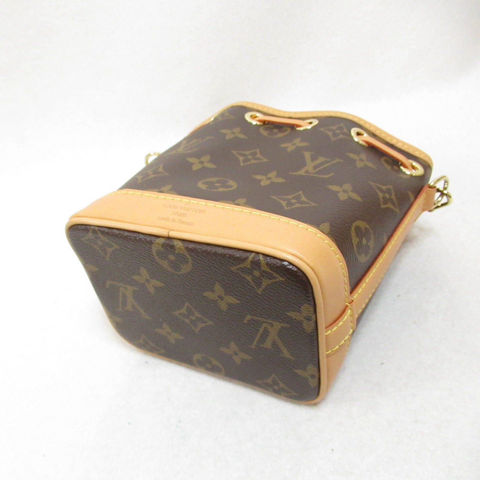 Louis Vuitton Louis Vuitton Nano Noe Shoulder Bag Coated Canvas Monogram Brown Size ONE SIZE - 4 Thumbnail