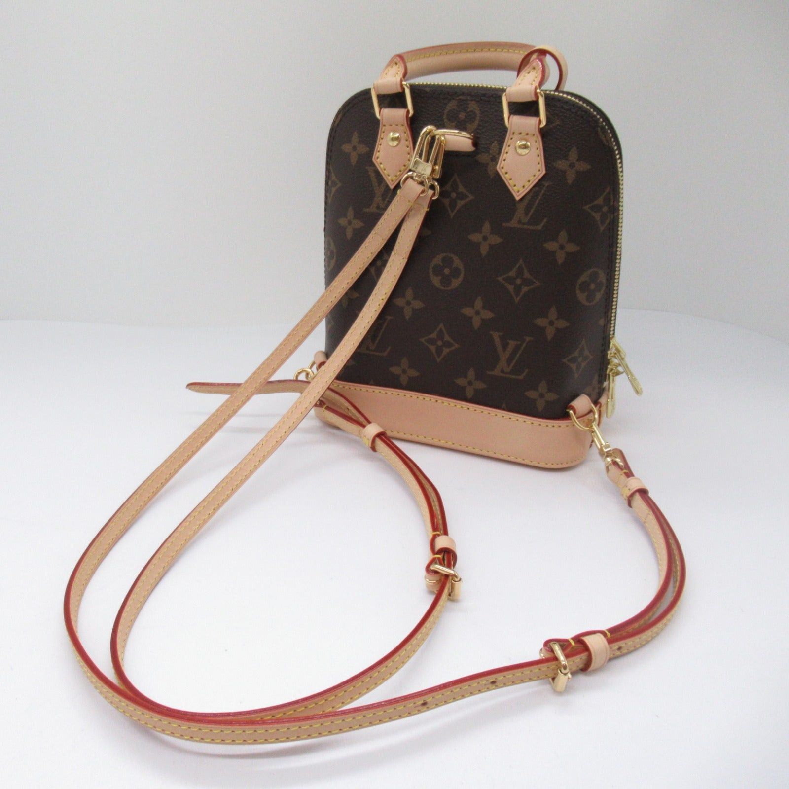 Louis Vuitton Louis Vuitton Alma Backpack Rucksack Coated Canvas Monogram Brown Size ONE SIZE - 8 Thumbnail