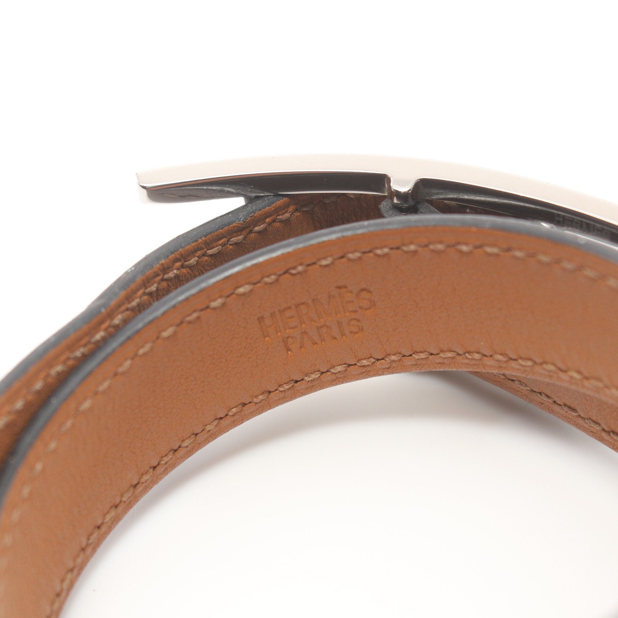 Hermes Hermes Be Api Double Tour Bracelet Veau Swift Dark Brown □K Stamp Size ONE SIZE - 3 Thumbnail