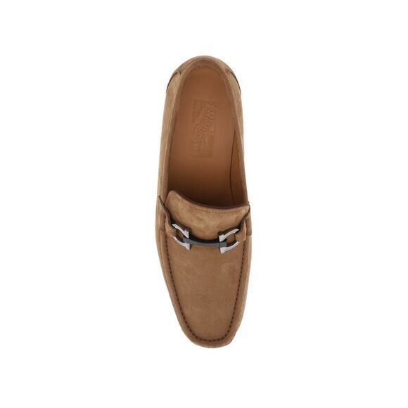 Salvatore Ferragamo Nabuk Gancini Loafers Size US 7.5 / EU 40-41 - 2 Thumbnail