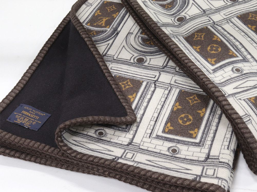 Louis Vuitton Louis Vuitton Wool/Cashmere/Silk Monogram Plaid