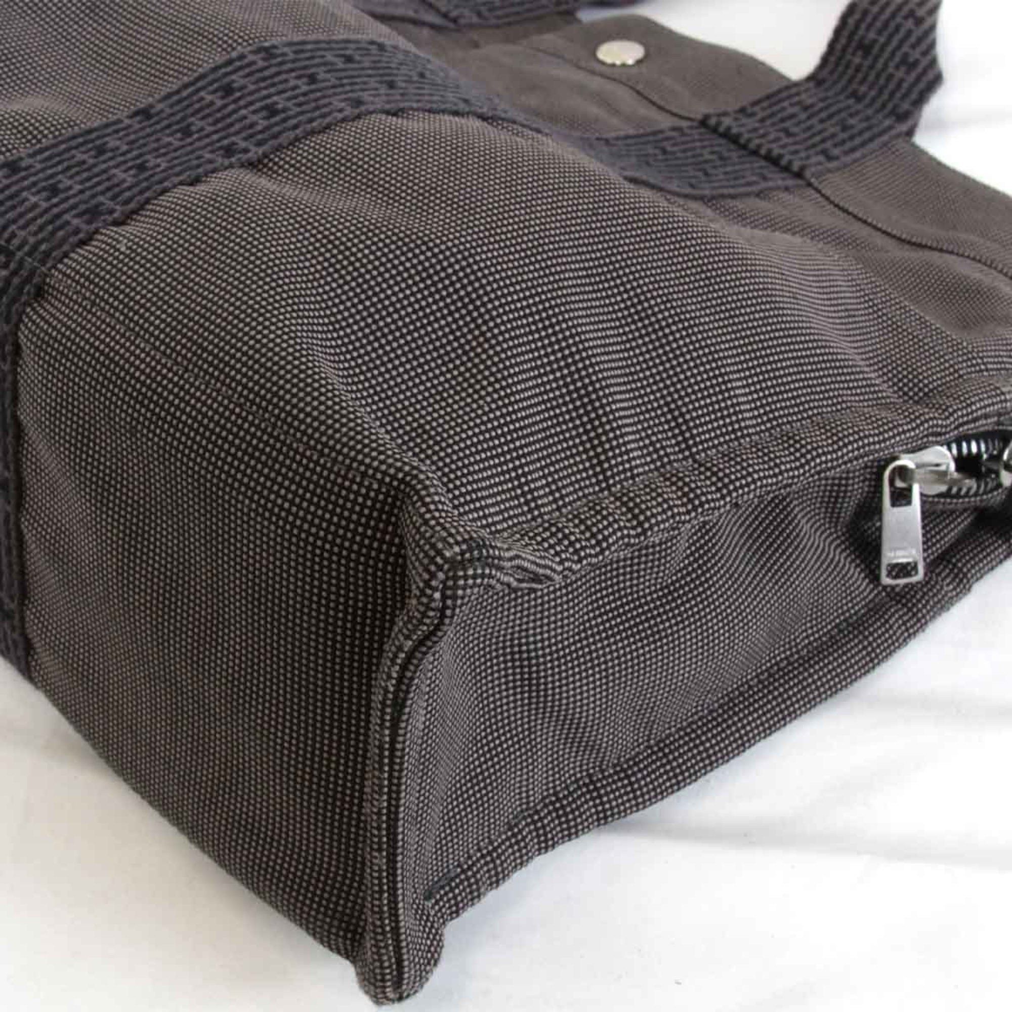 Hermes Hermes Air Line Tote MM Handbag Canvas Grey Women's Size ONE SIZE - 4 Thumbnail