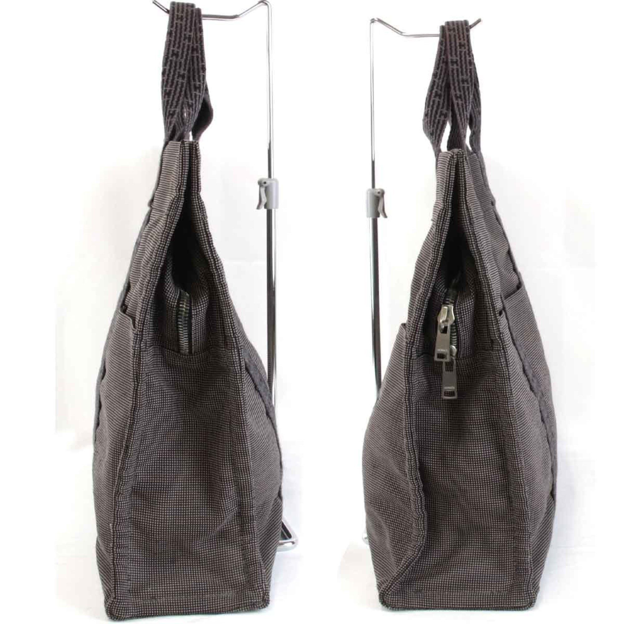 Hermes Hermes Air Line Tote MM Handbag Canvas Grey Women's Size ONE SIZE - 3 Thumbnail
