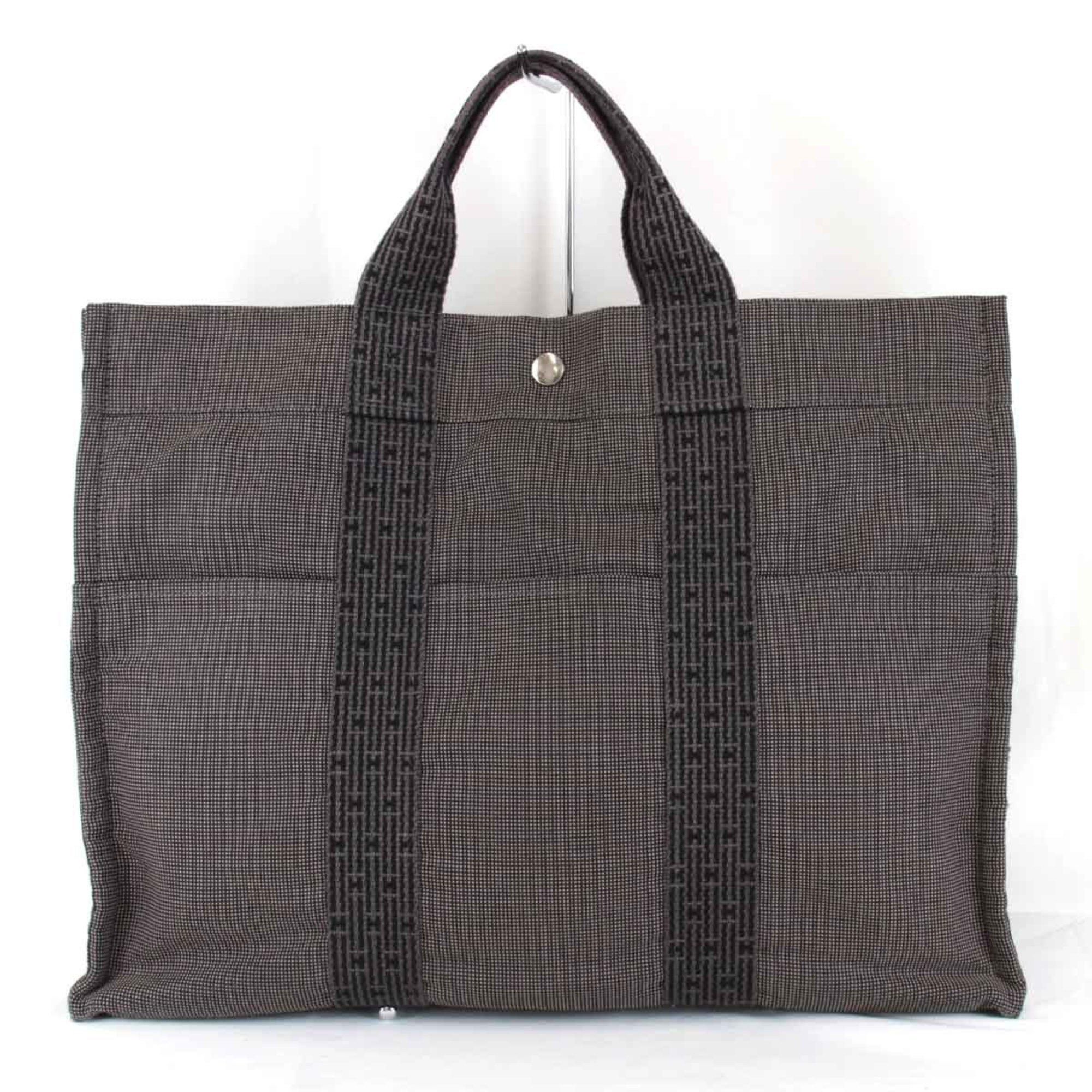 Hermes Hermes Air Line Tote MM Handbag Canvas Grey Women's Size ONE SIZE - 2 Thumbnail