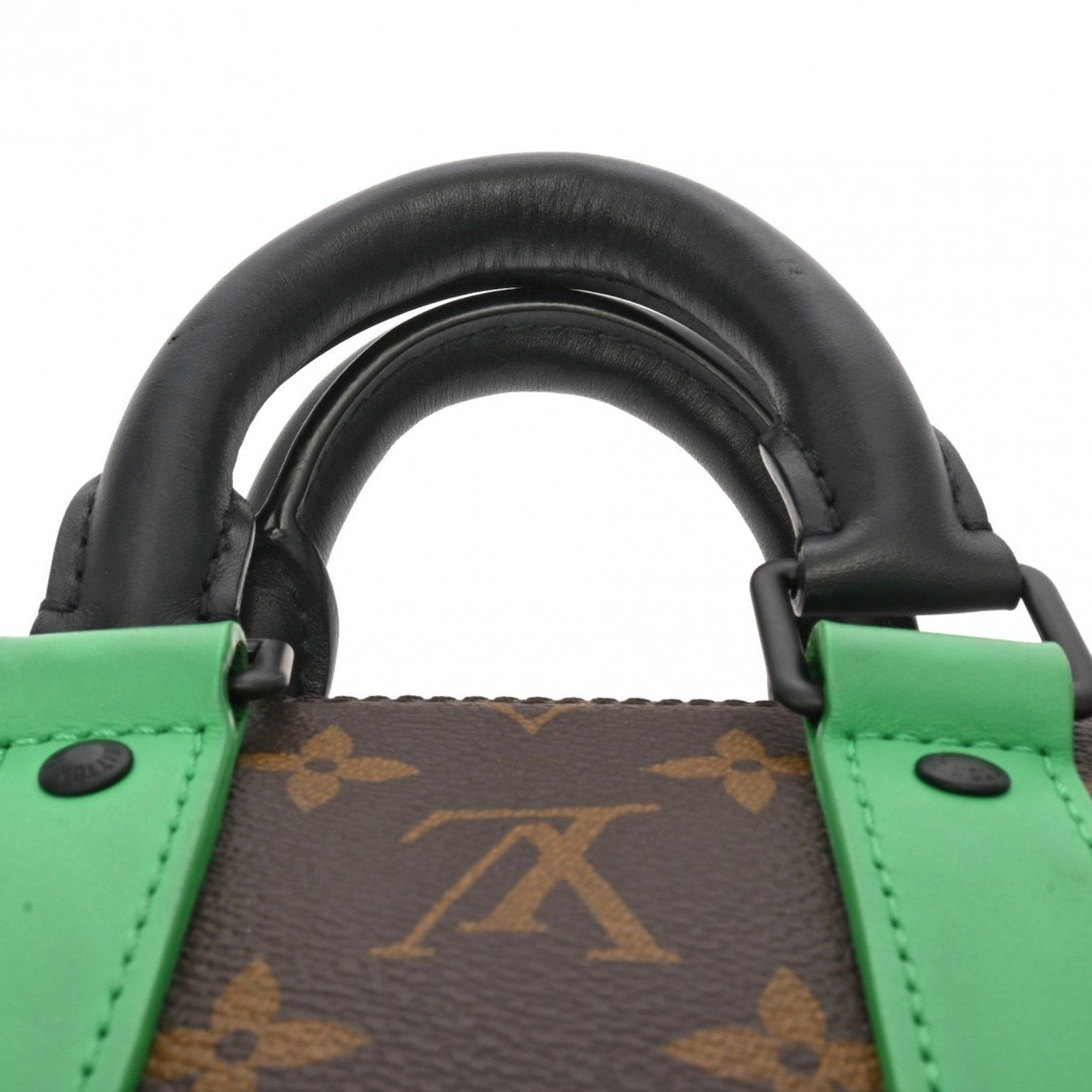 Louis Vuitton Louis Vuitton Macassar Keepall Bandouliere 25 Green M46249 Men's Monogram Canvas Handbag Size ONE SIZE - 5 Thumbnail