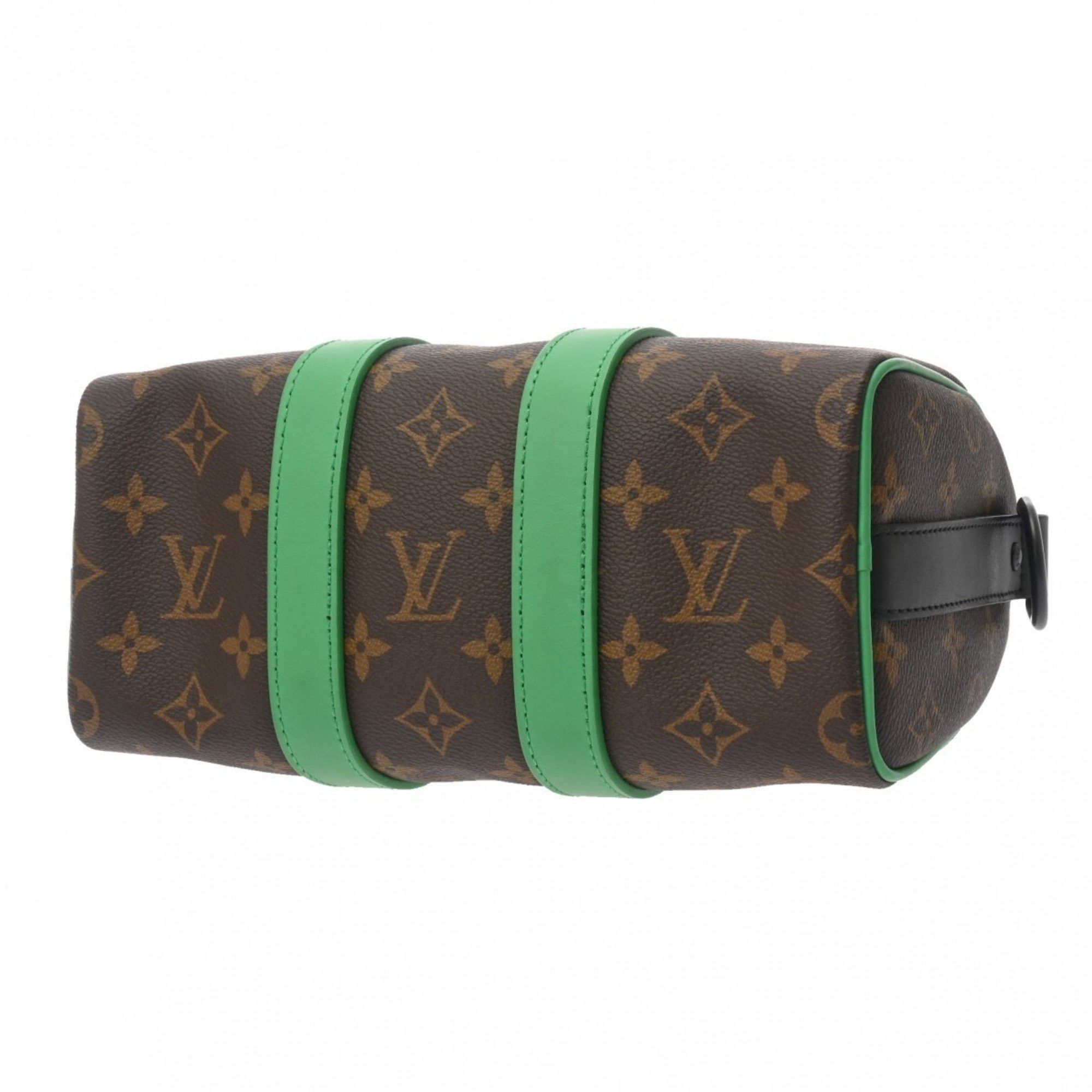 Louis Vuitton Louis Vuitton Macassar Keepall Bandouliere 25 Green M46249 Men's Monogram Canvas Handbag Size ONE SIZE - 6 Thumbnail