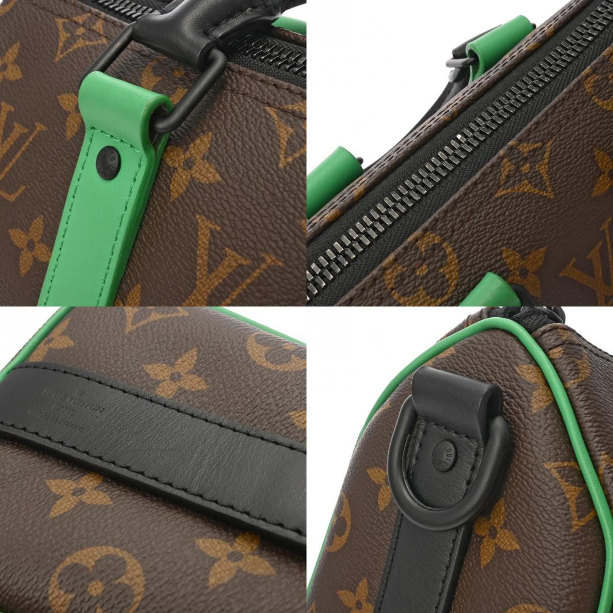 Louis Vuitton Louis Vuitton Macassar Keepall Bandouliere 25 Green M46249 Men's Monogram Canvas Handbag Size ONE SIZE - 11 Thumbnail