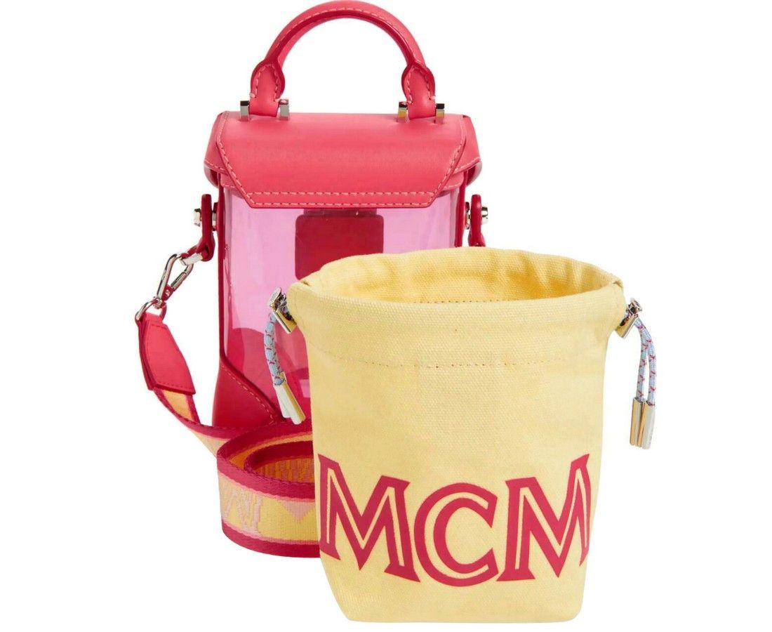 MCM Women's Teaberry Pink Berlin Mini Transparent Crossbody Bag Size ONE SIZE - 3 Thumbnail