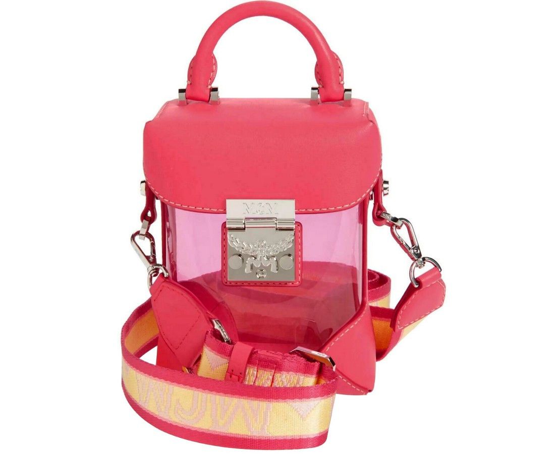 MCM Women's Teaberry Pink Berlin Mini Transparent Crossbody Bag Size ONE SIZE - 2 Thumbnail