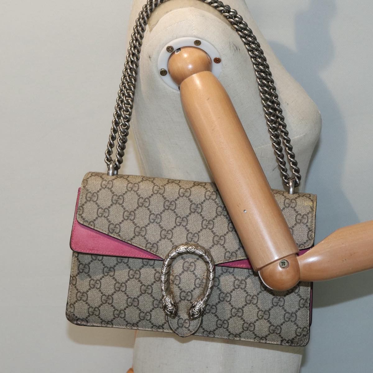 Gucci Dionysus Beige Canvas Shoulder Bag (Pre-Owned) Size ONE SIZE - 16 Thumbnail