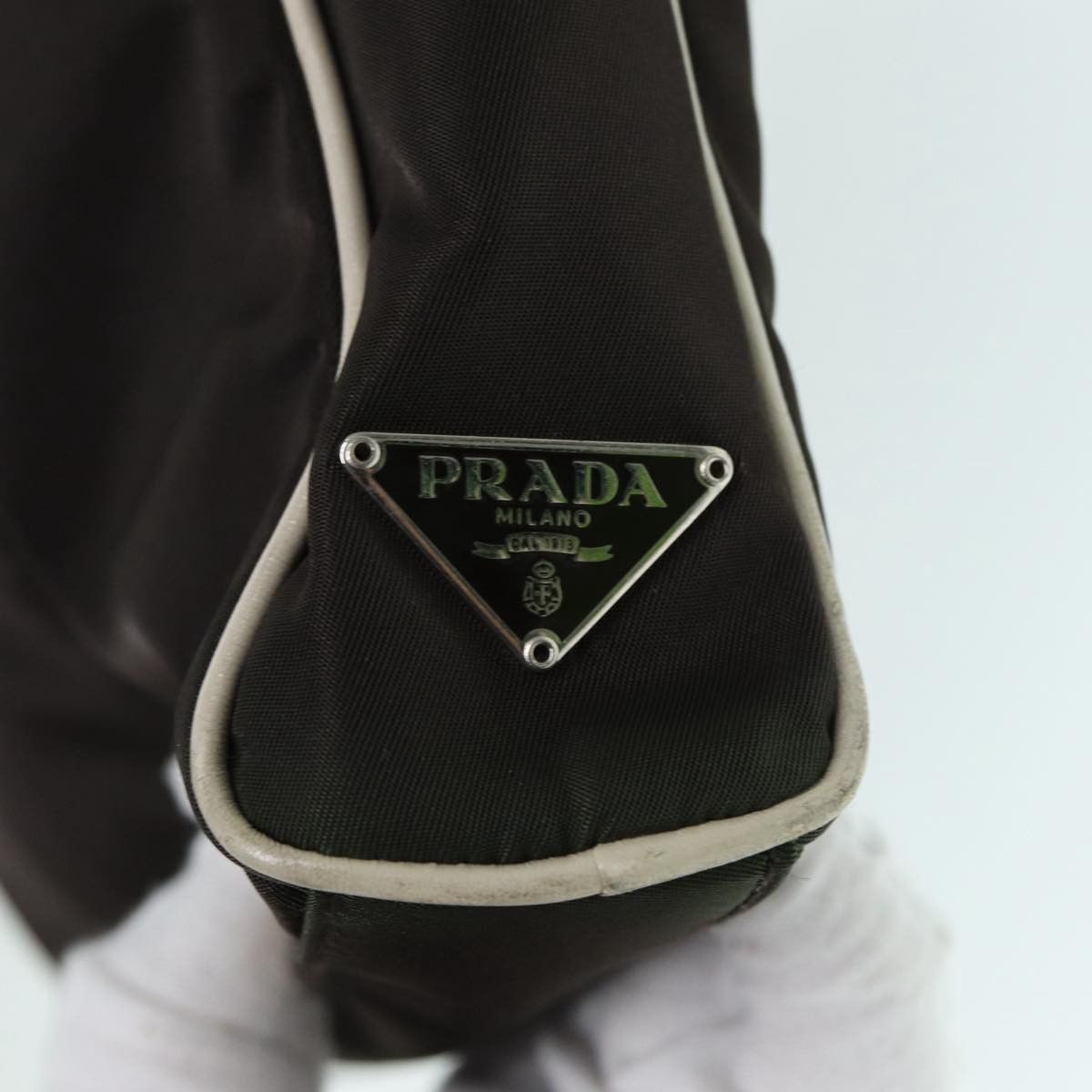 Prada Tessuto Black Synthetic Handbag (Pre-Owned) Size ONE SIZE - 14 Thumbnail