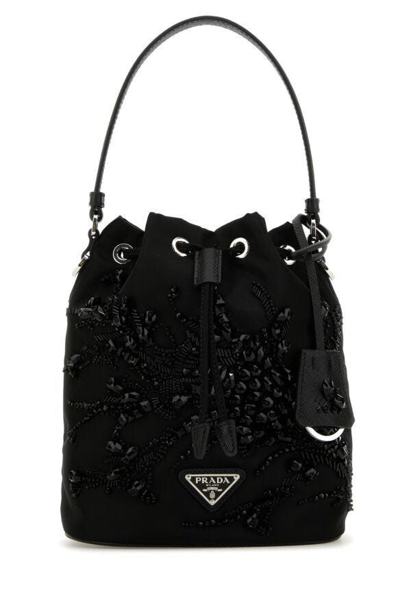Prada Black Nylon Bucket Bag Size ONE SIZE - 3 Thumbnail