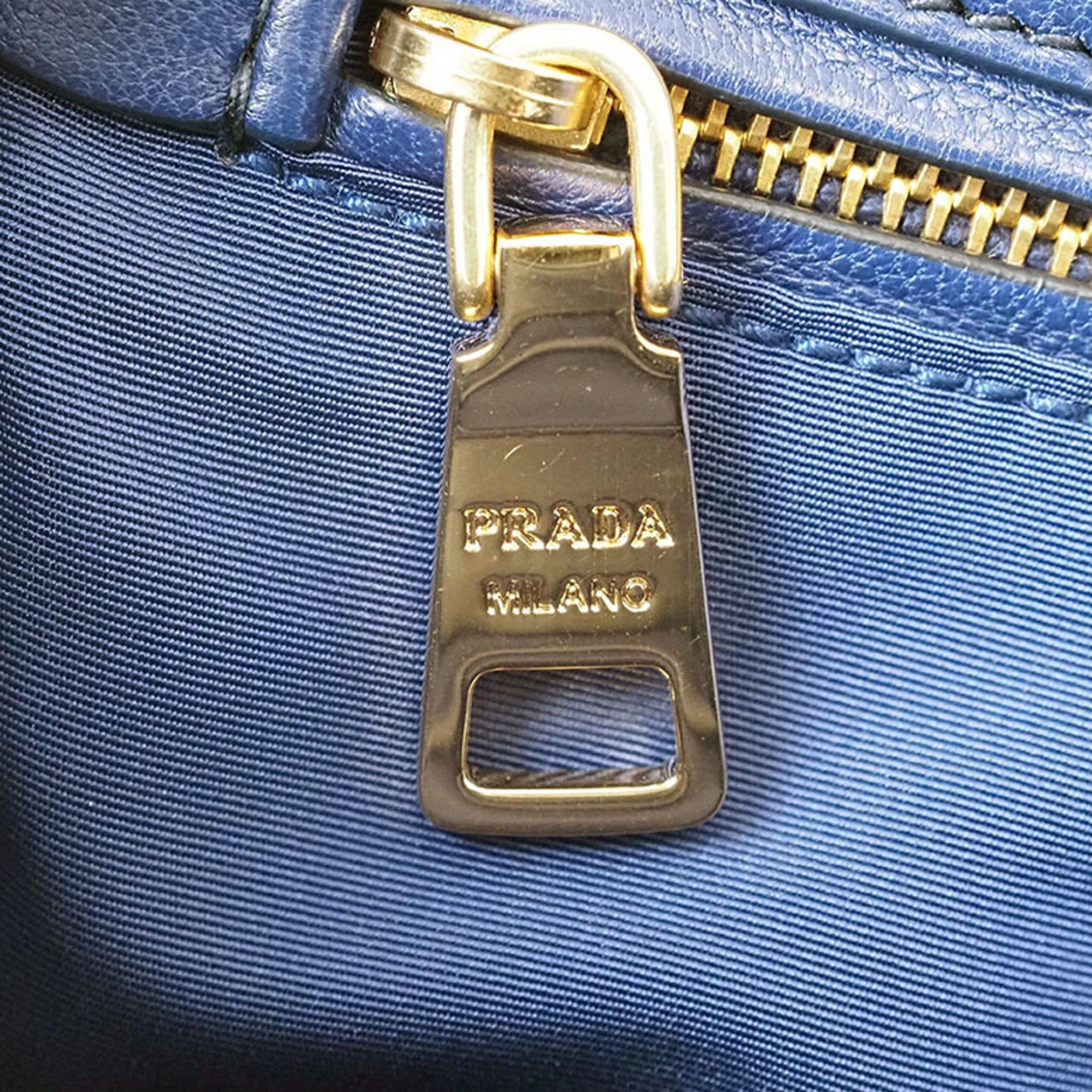 Prada Prada Nylon Chain Shoulder Bag Navy BP0584 Women's Flower Print Crossbody Satin PRADA Size ONE SIZE - 13 Thumbnail