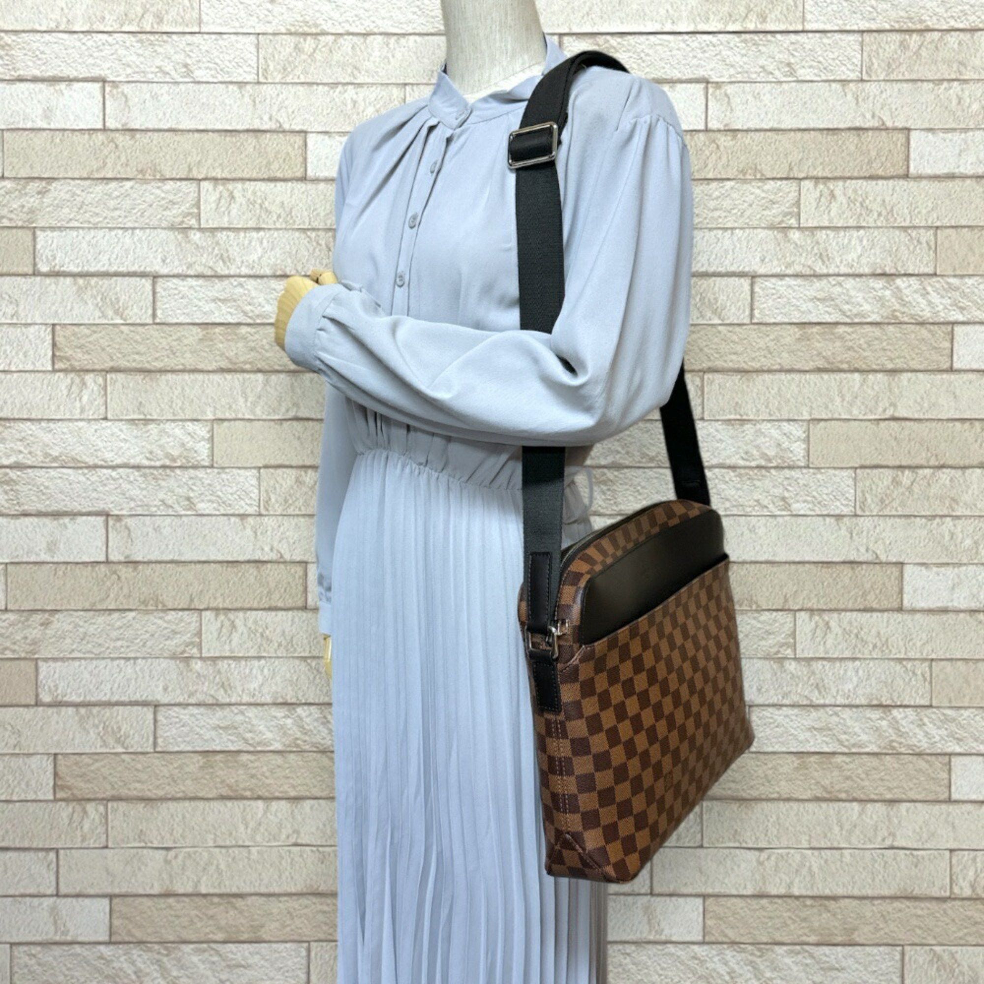 Louis Vuitton Louis Vuitton Jake MM Damier Shoulder Bag Canvas N41569 Brown Men's LOUIS VUITTON Size ONE SIZE - 2 Thumbnail