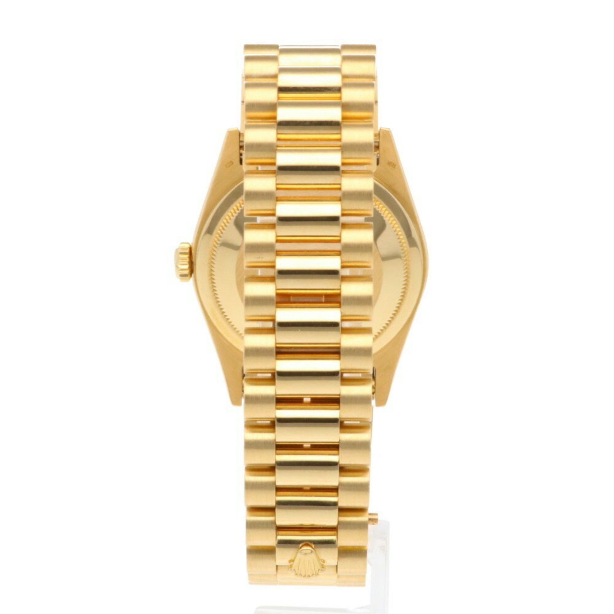 Rolex Rolex Day-Date Oyster Perpetual Watch 18K 18348 Automatic Men's ROLEX L Series 1989-1990 Diamond Bezel 8P Round Diamonds 2P Baguette Overhauled Size ONE SIZE - 6 Thumbnail