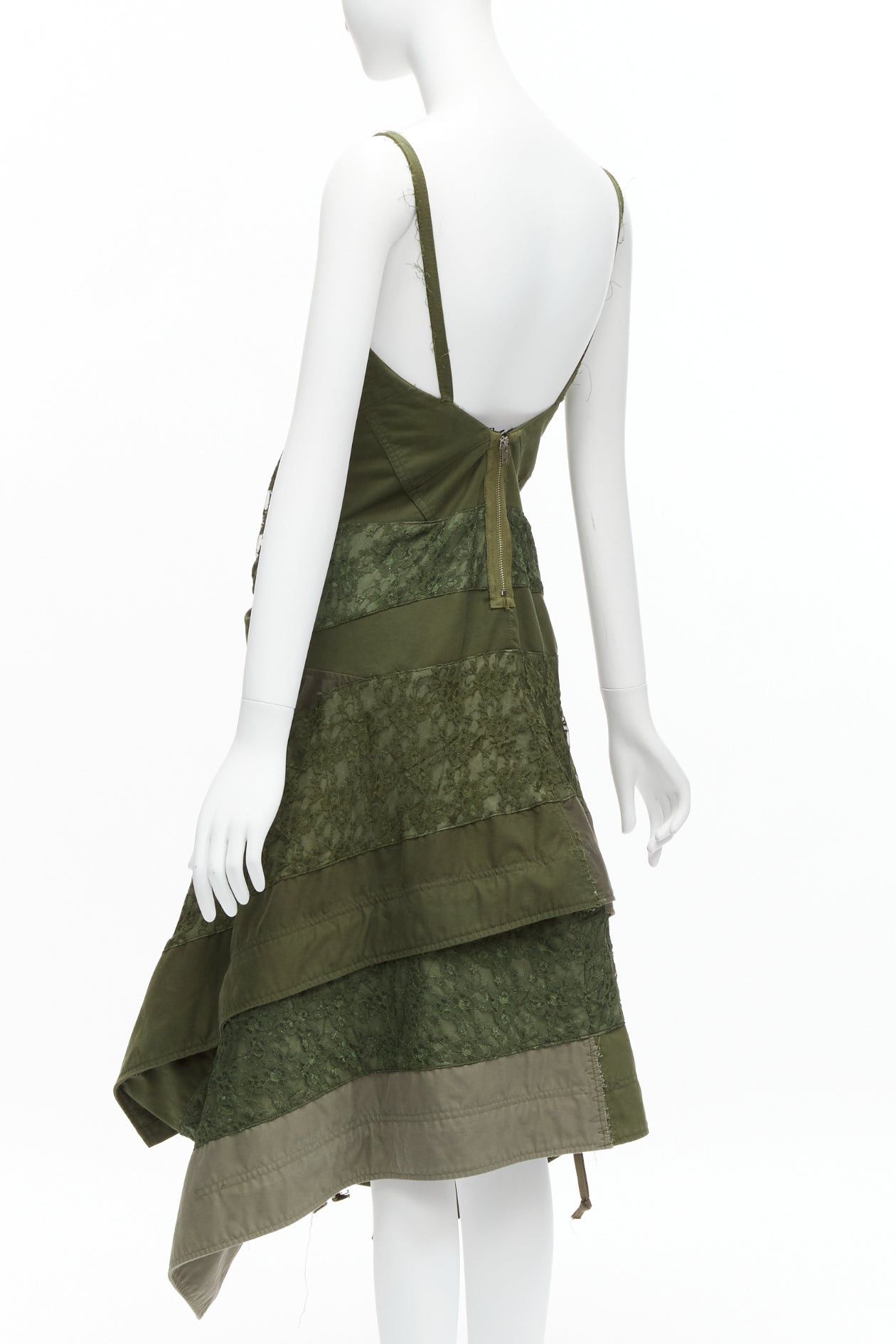 Junya Watanabe JUNYA WATANABE 2006 Runway green lace deconstructed dress XS Size XS / US 0-2 / IT 36-38 - 7 Thumbnail
