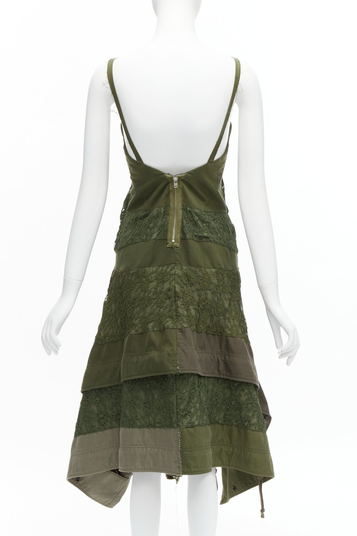 Junya Watanabe JUNYA WATANABE 2006 Runway green lace deconstructed dress XS Size XS / US 0-2 / IT 36-38 - 6 Thumbnail