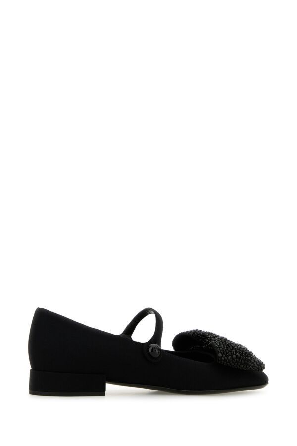 Valentino Black Fabric Ballerinas Size US 6 / IT 36 - 5 Thumbnail