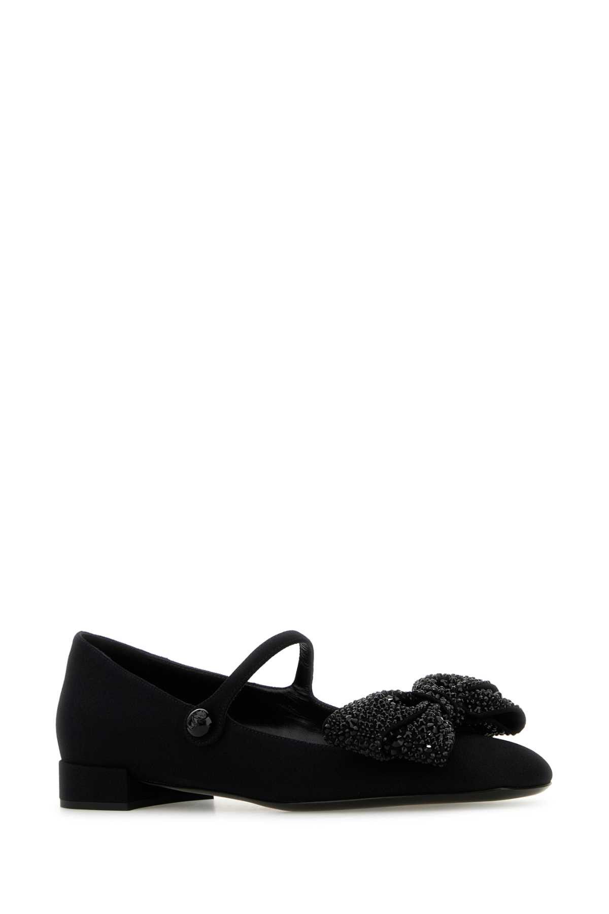 Valentino Black Fabric Ballerinas Size US 6 / IT 36 - 2 Thumbnail