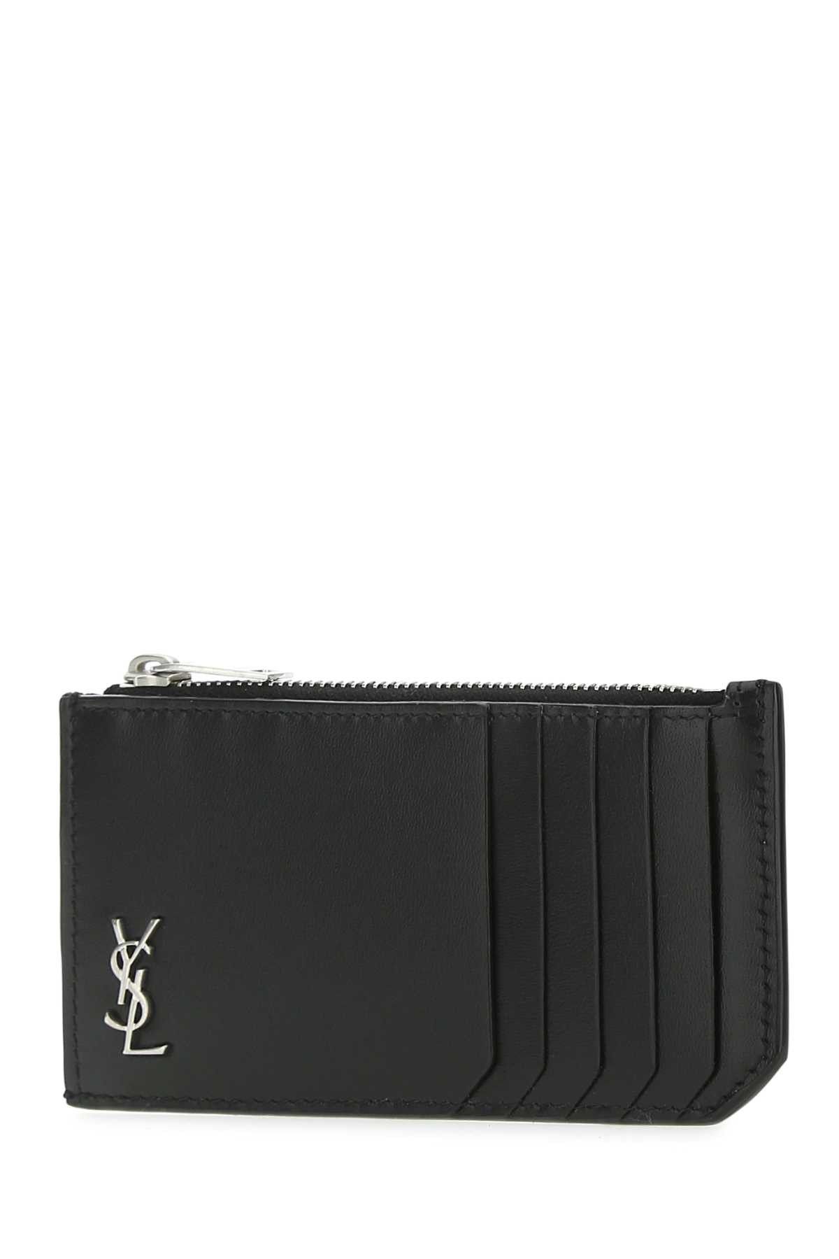 Saint Laurent Paris Black Leather Card Holder Size ONE SIZE - 2 Thumbnail