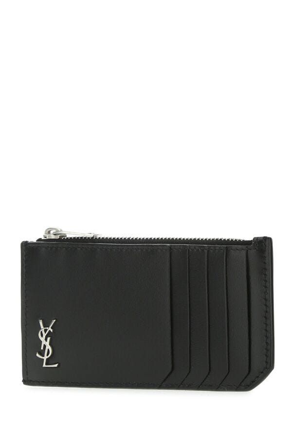 Saint Laurent Paris Black Leather Card Holder Size ONE SIZE - 4 Thumbnail