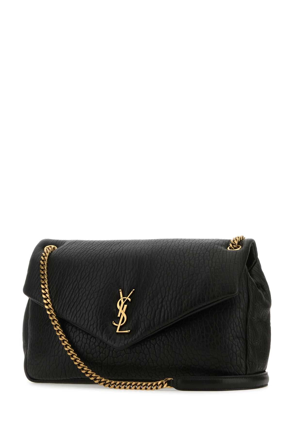 Saint Laurent Paris Black Leather Big Calypso Shoulder Bag Size ONE SIZE - 2 Thumbnail
