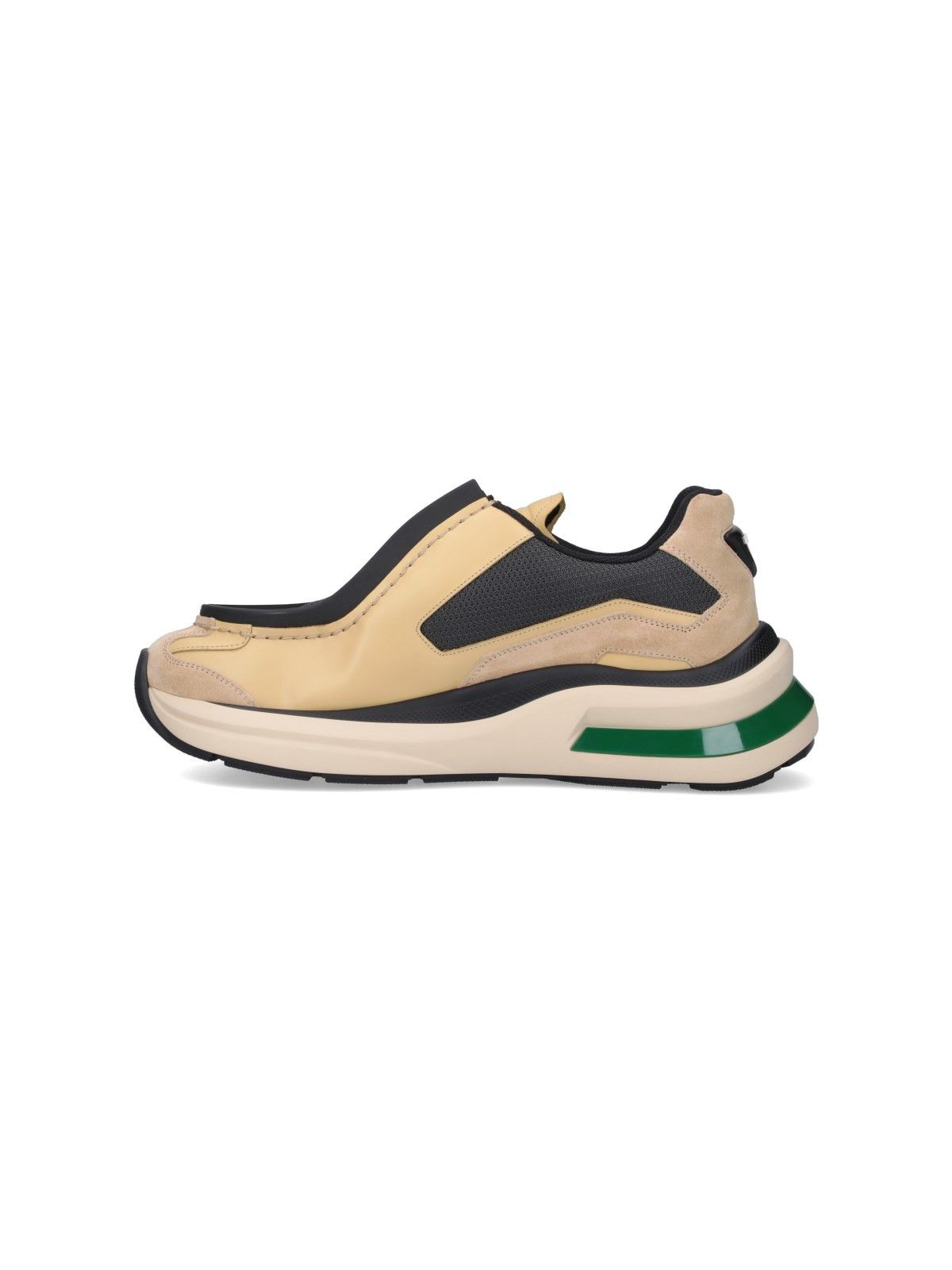Prada $1.8K VALUE System Brushed Leather Sneakers in beige multi Size US 6 / EU 39 - 2 Thumbnail