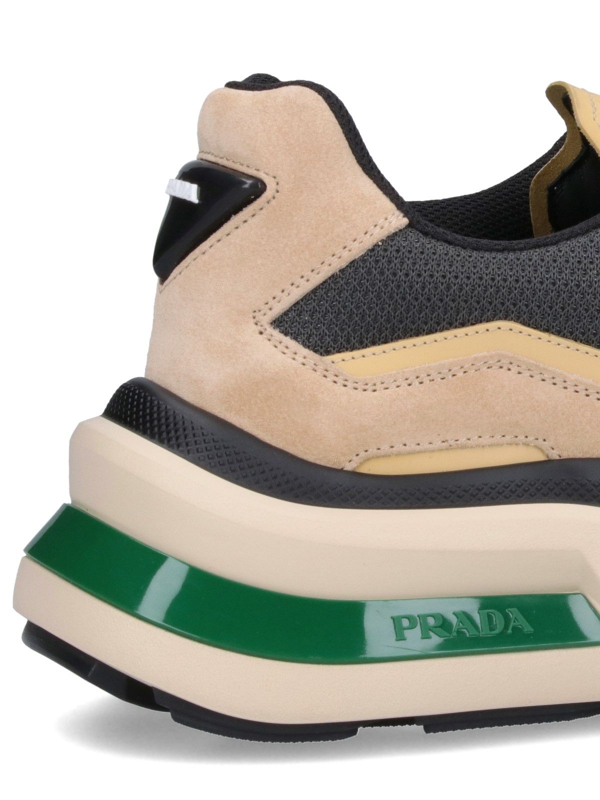 Prada $1.8K VALUE System Brushed Leather Sneakers in beige multi Size US 6 / EU 39 - 3 Thumbnail