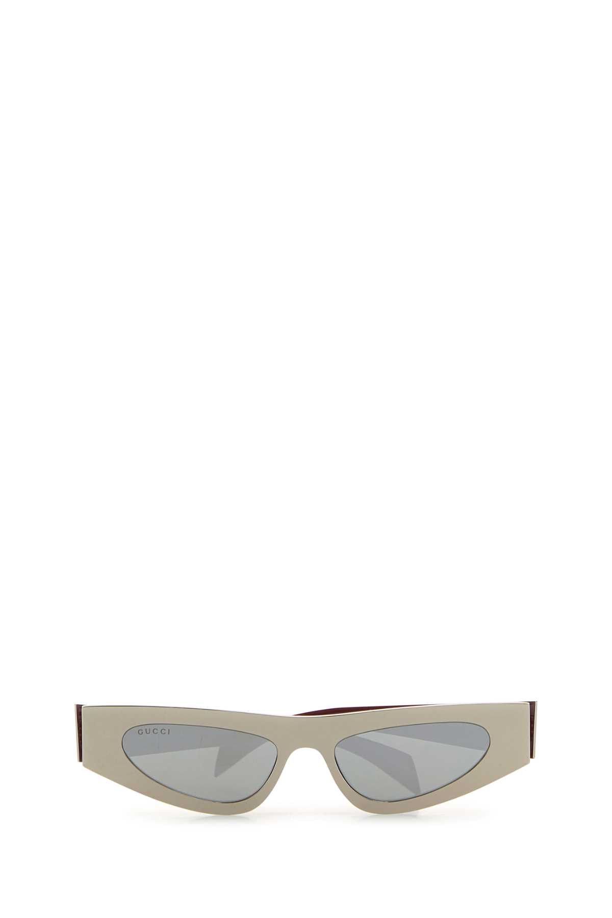 Gucci Silver Metal Sunglasses Size ONE SIZE - 2 Thumbnail