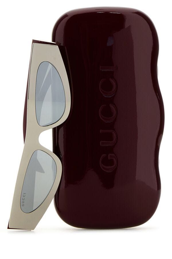 Gucci Silver Metal Sunglasses Size ONE SIZE - 5 Thumbnail