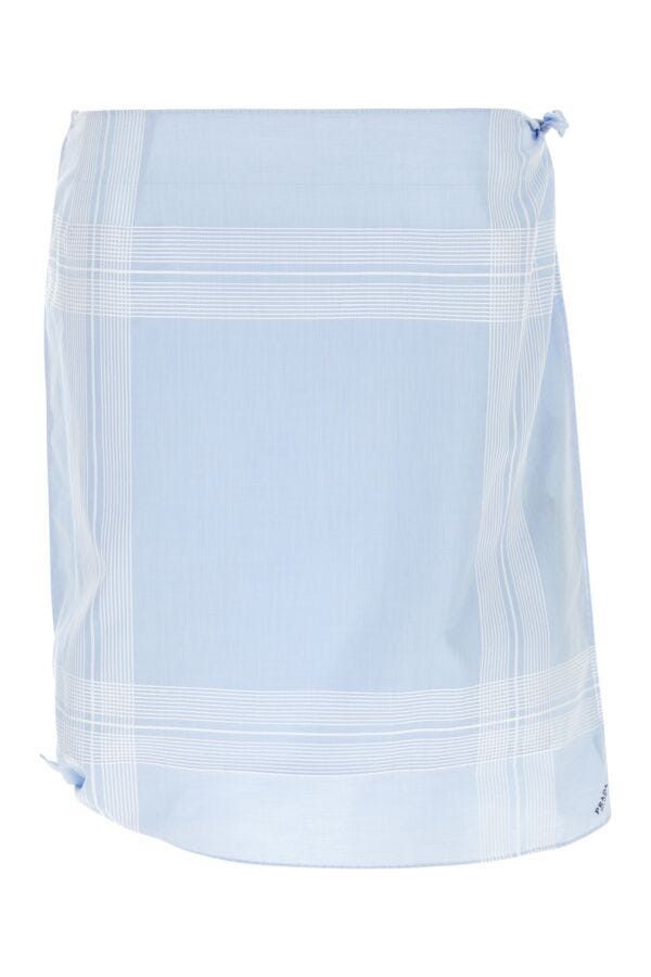 Prada Light Blue Cotton Skirt Size 27" / US 4 / IT 40 - 3 Thumbnail