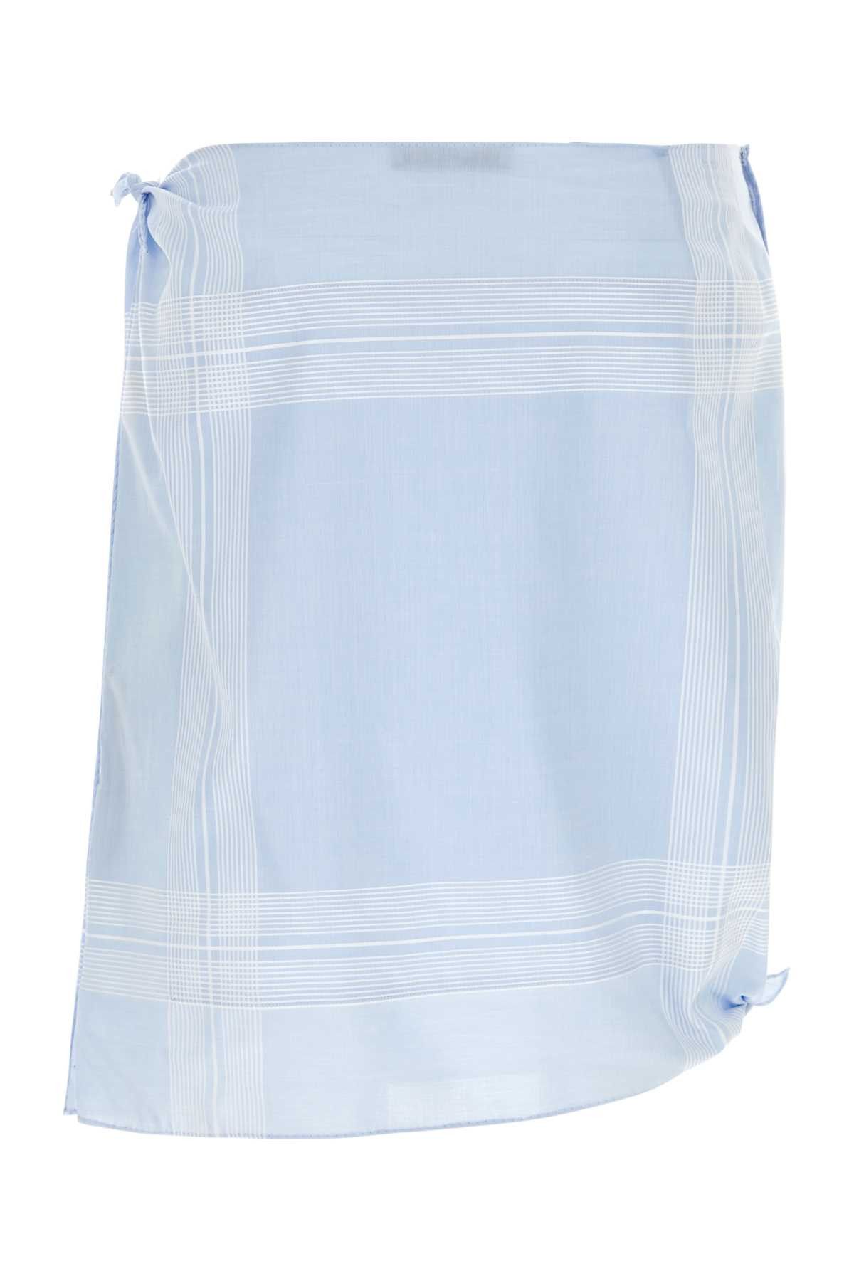 Prada Light Blue Cotton Skirt Size 27" / US 4 / IT 40 - 2 Thumbnail