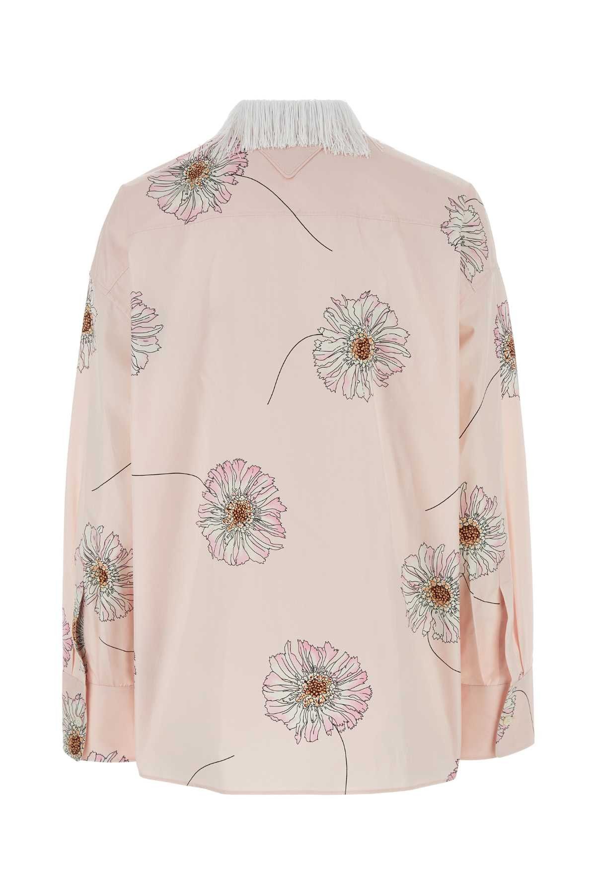 Prada Printed Poplin Oversize Shirt Size XS / US 0-2 / IT 36-38 - 2 Thumbnail