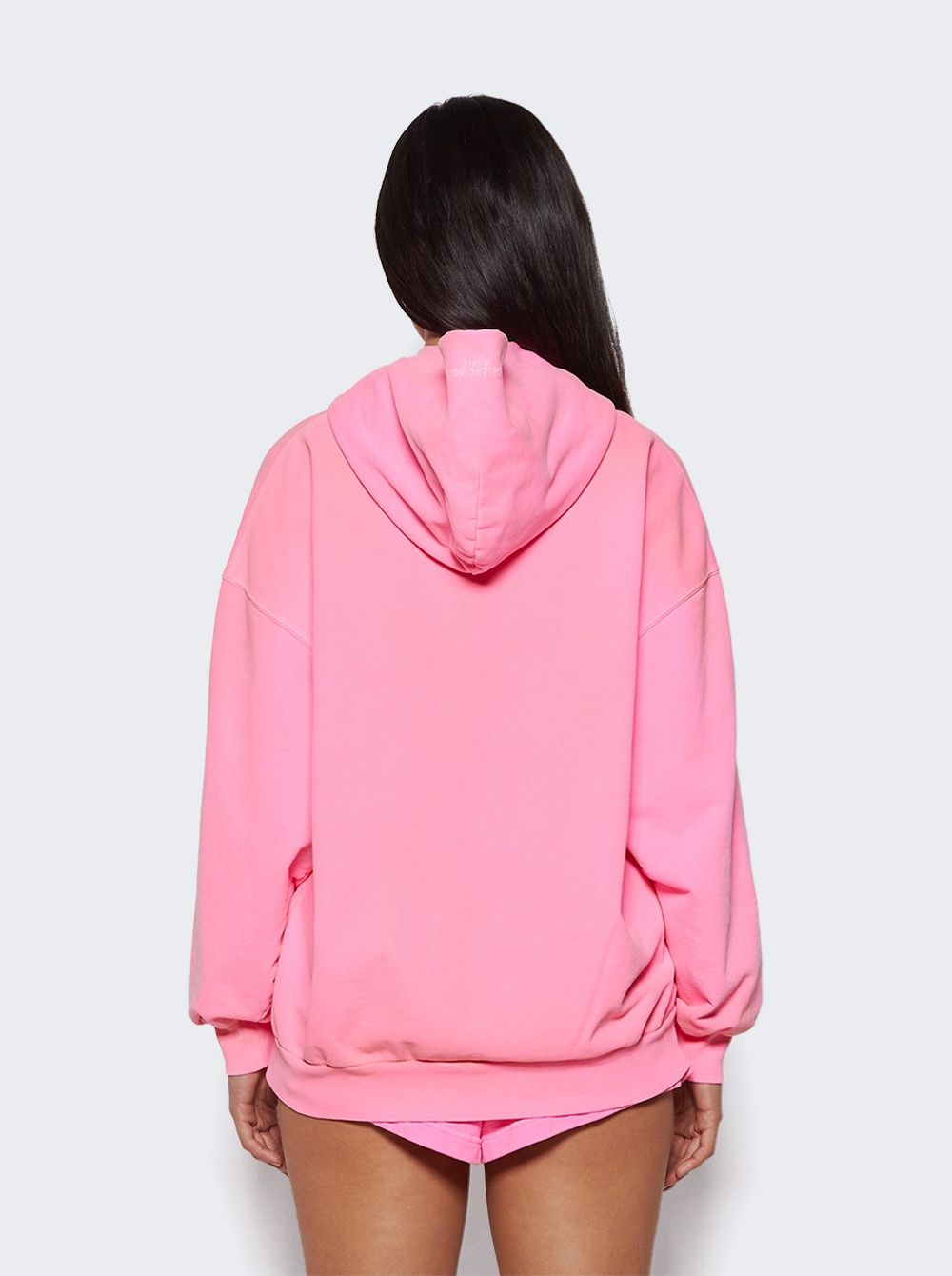 Balenciaga Distressed Fadded Paris Zip Up Hoodie in Pink Size US XS / EU 42 / 0 - 2 Thumbnail