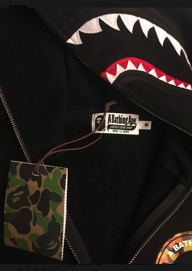 The Weeknd Bape XO Camo Shark Hoodie Full Zip-Up A Bathing deals Ape Sweatshirt