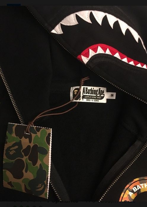 Bape Bape X XO Shark Zip Hoodie Grailed