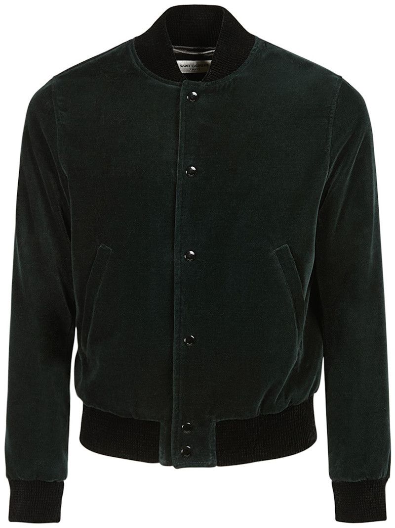 Saint Laurent Paris $3.2K VALUE Logo cotton velvet teddy jacket Size US M / EU 48-50 / 2 - 2 Thumbnail
