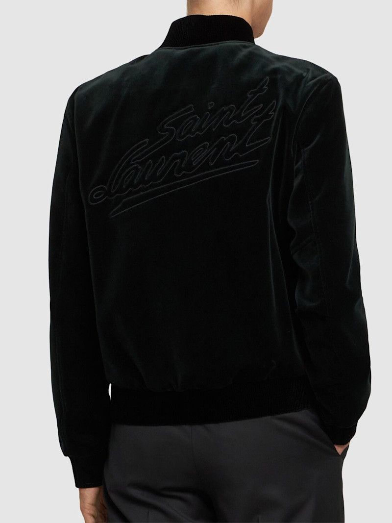 Saint Laurent Paris $3.2K VALUE Logo cotton velvet teddy jacket Size US L / EU 52-54 / 3 - 3 Thumbnail