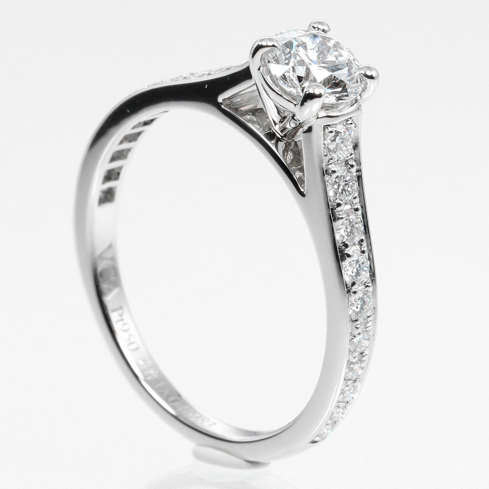 Van Cleef & Arpels Van Cleef & Arpels Romance Solitaire Ring Size 8 0.41ct VVS1/D/3EX Pt950 Platinum Diamond Size ONE SIZE - 3 Thumbnail