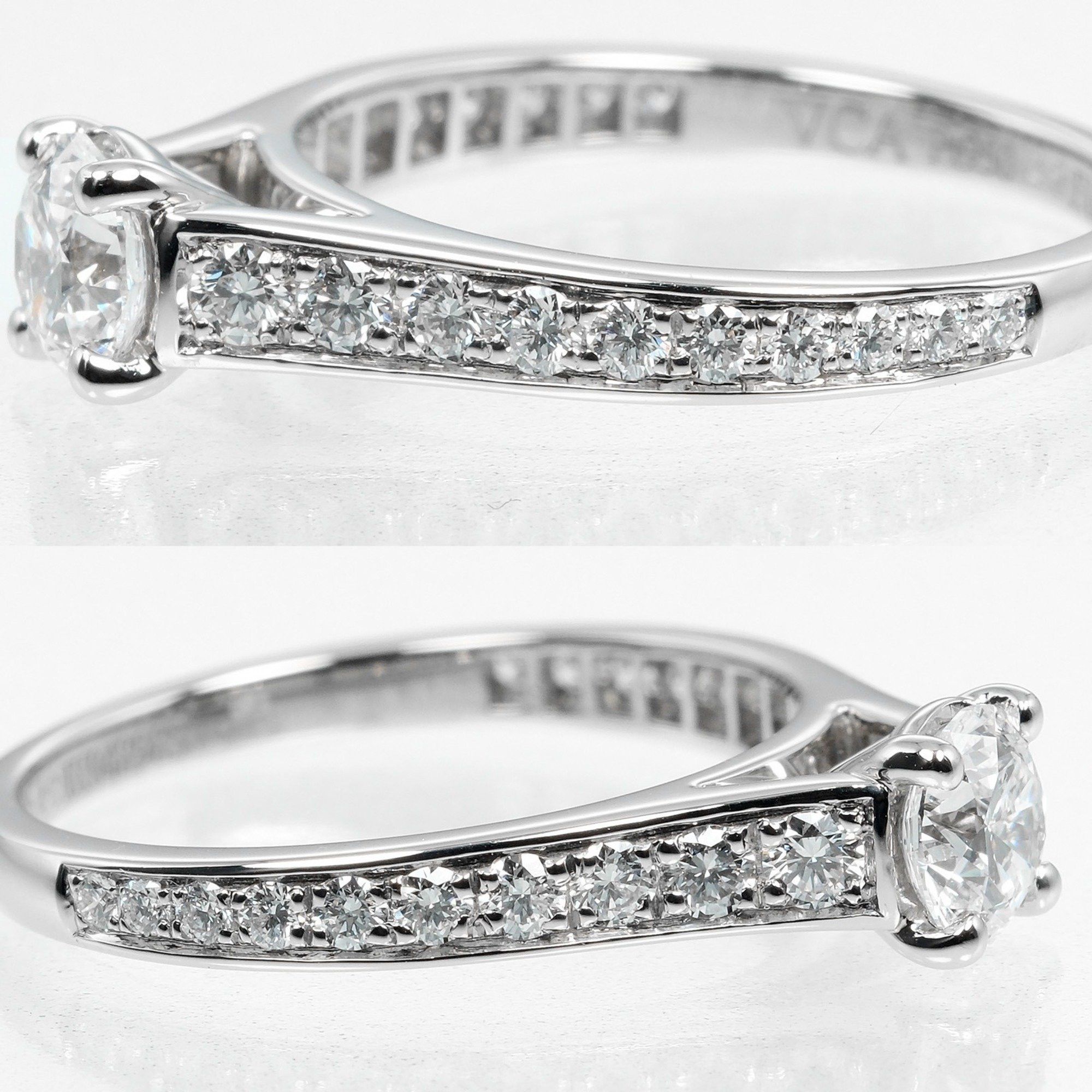 Van Cleef & Arpels Van Cleef & Arpels Romance Solitaire Ring Size 8 0.41ct VVS1/D/3EX Pt950 Platinum Diamond Size ONE SIZE - 6 Thumbnail