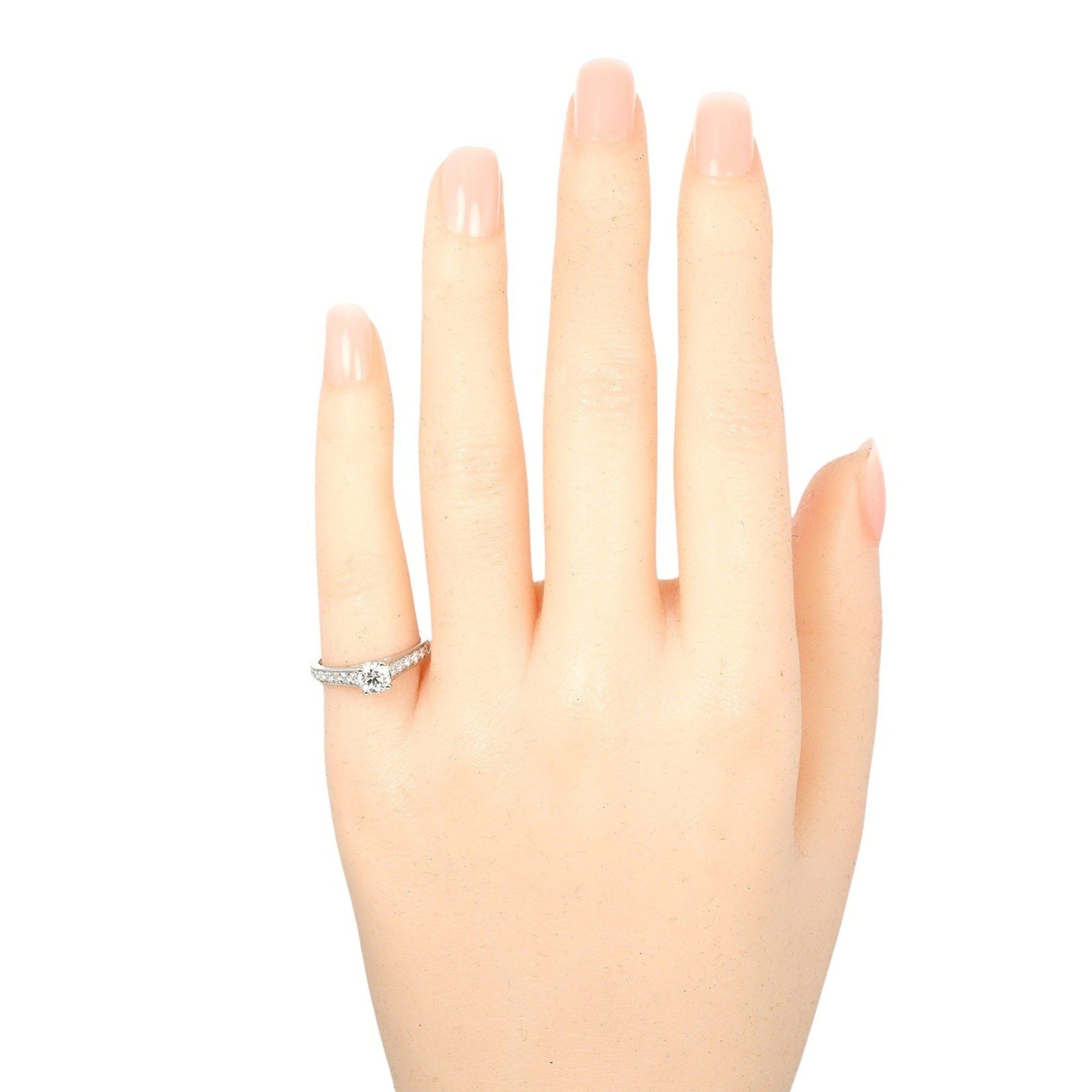 Van Cleef & Arpels Van Cleef & Arpels Romance Solitaire Ring Size 8 0.41ct VVS1/D/3EX Pt950 Platinum Diamond Size ONE SIZE - 2 Thumbnail