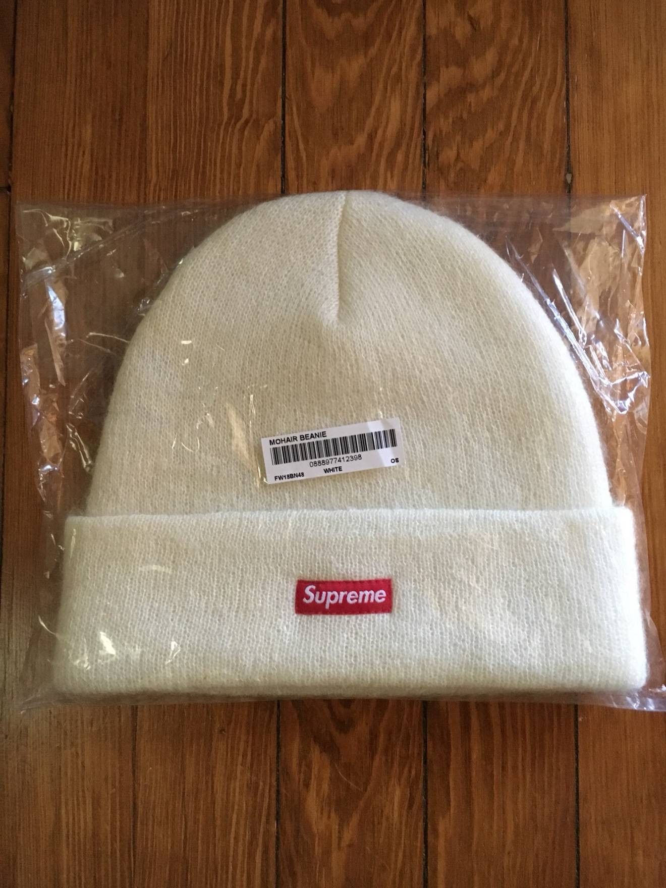 Supreme Mohair Beanie Natural 白-