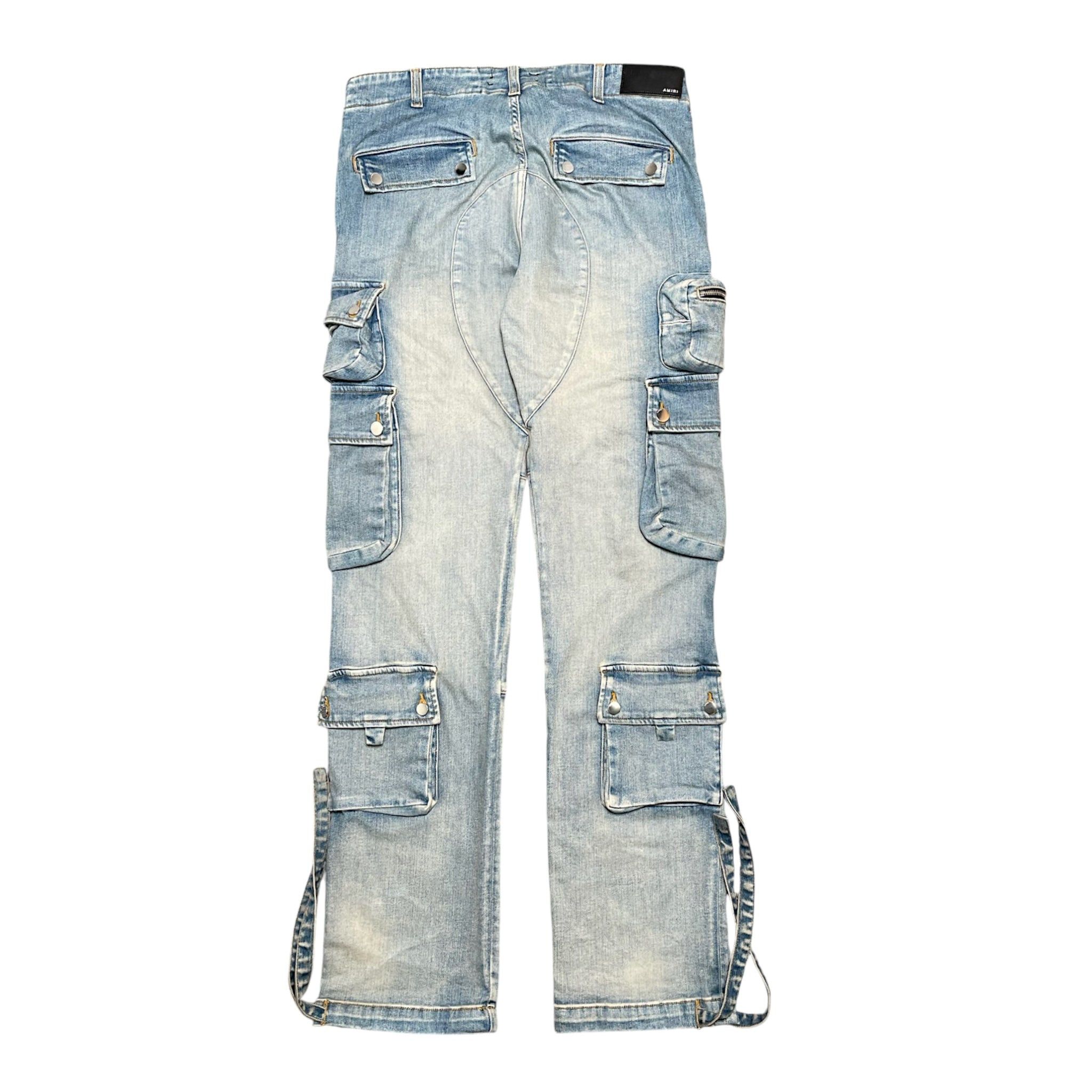 Amiri Amiri Tactical Cargo Jeans Antique Indigo Size US 32 / EU 48 - 2 Thumbnail
