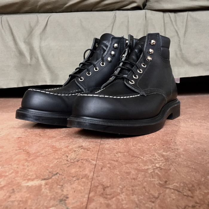 Red Wing Japanese exclusive 8133 moc toe supersole black | Grailed