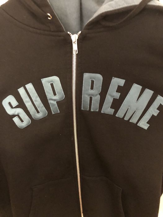 Supreme Supreme Jet Sleeve Zip Up Hooded Sweatshirt | Grailed