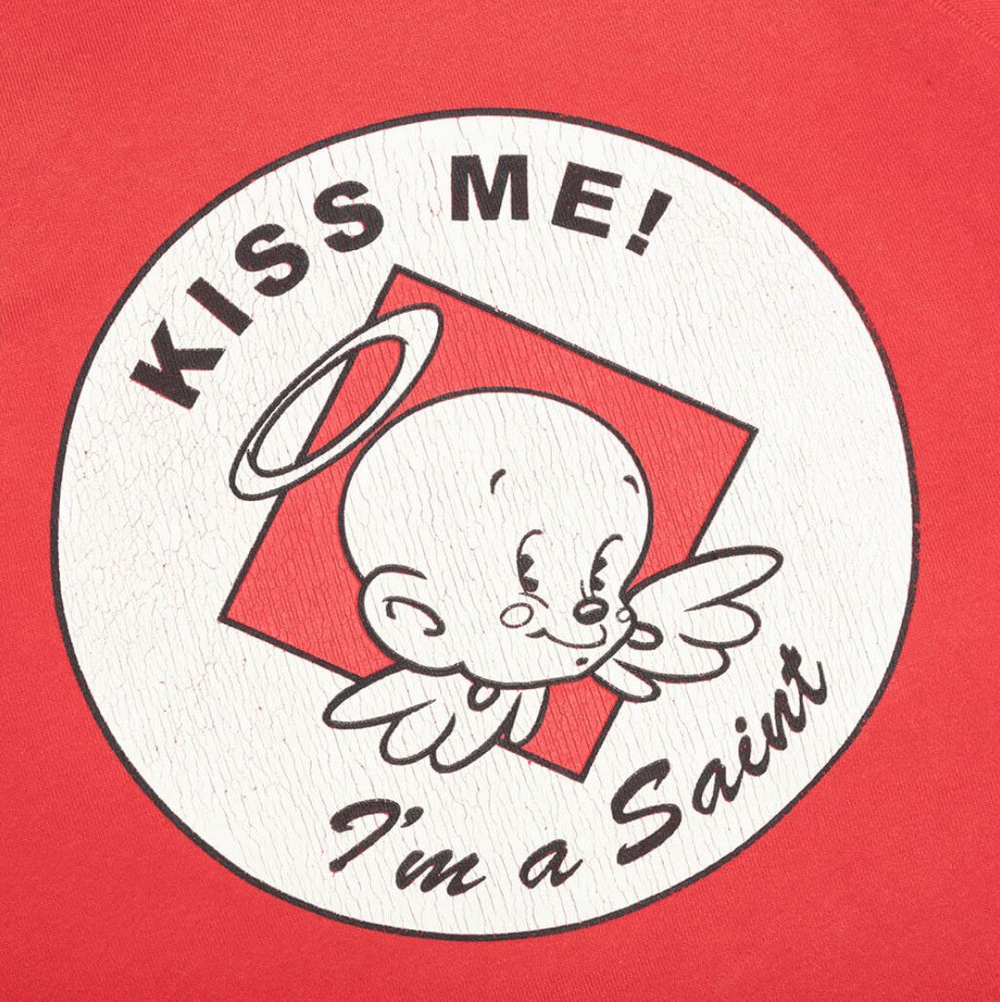 Saint Michael Kiss Me Crewneck Sweatshirt Red Size US M / EU 48-50 / 2 - 3 Thumbnail