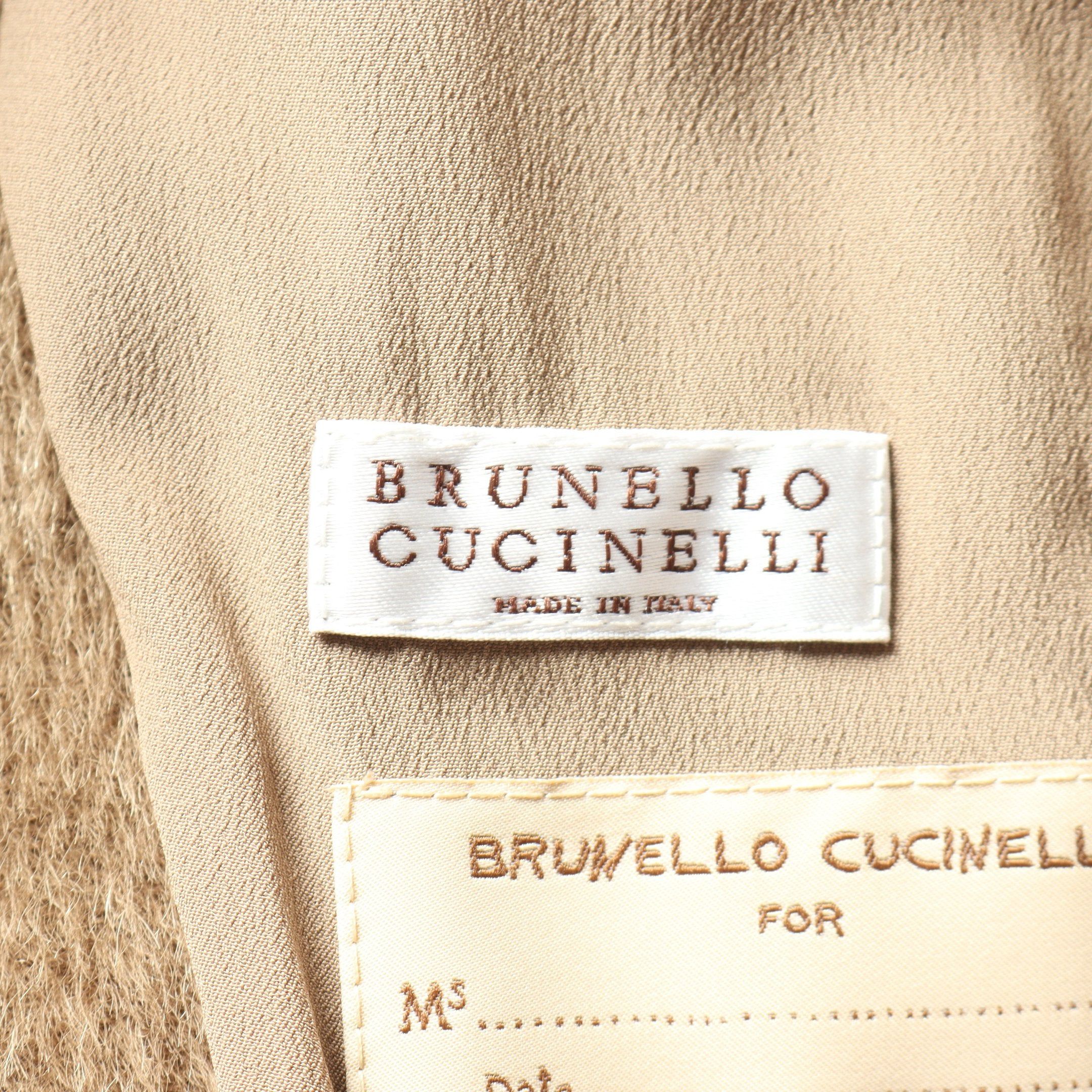 Brunello Cucinelli Brunello Cucinelli Fur Coat Alpaca Wool Gray Brown Size ONE SIZE - 3 Thumbnail