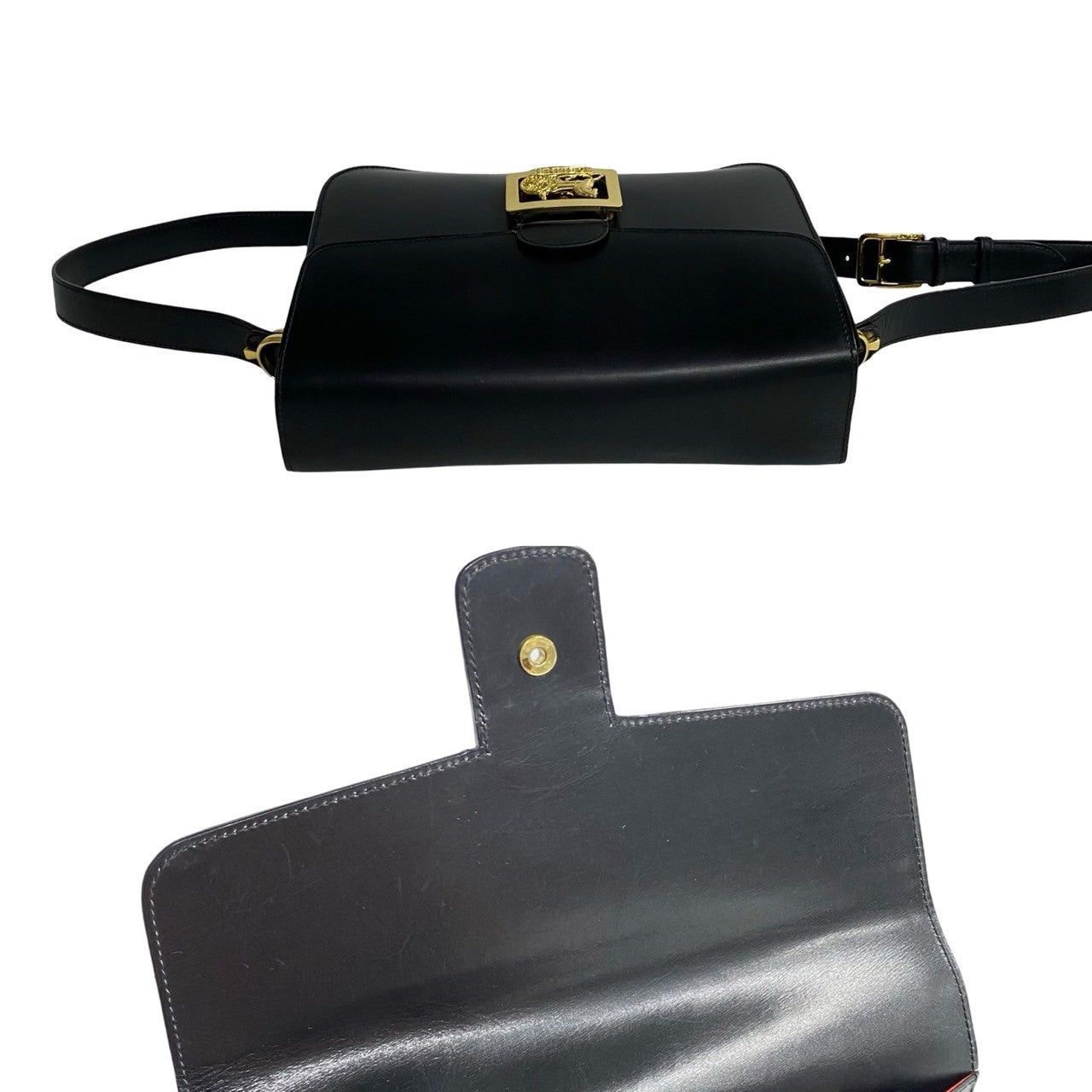 Celine Celine Shoulder Bag Black Leather Size ONE SIZE - 7 Thumbnail