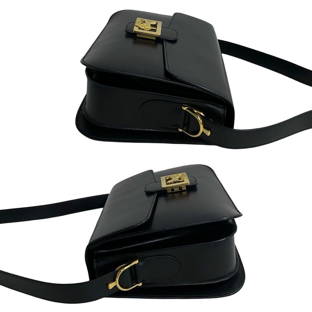 Celine Celine Shoulder Bag Black Leather Size ONE SIZE - 5 Thumbnail